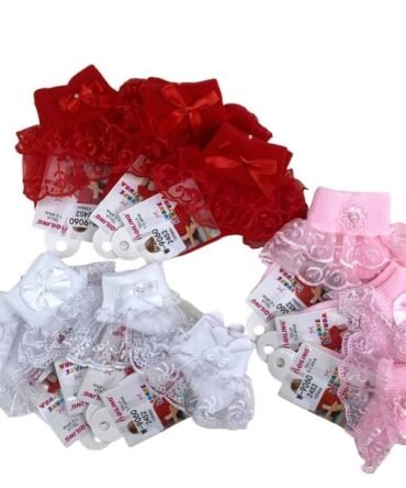 DOCE MEDIAS CON PUNTILLA COLORES